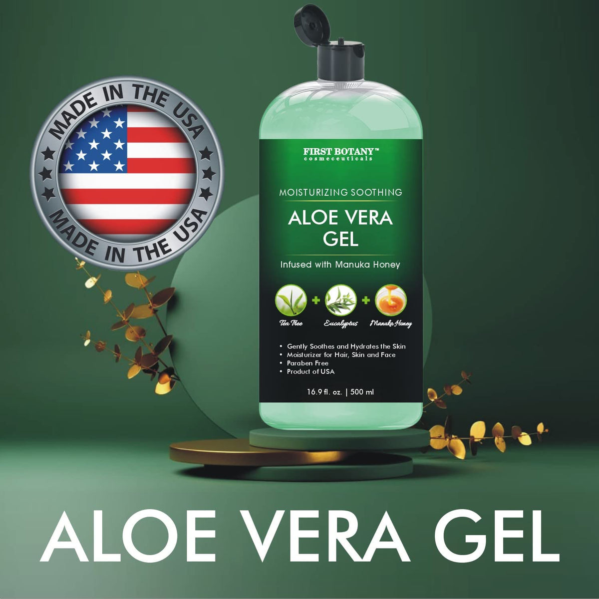 Aloe Vera Gel From 100 Percent Pure Aloe Natural Raw Moisturizer Wit