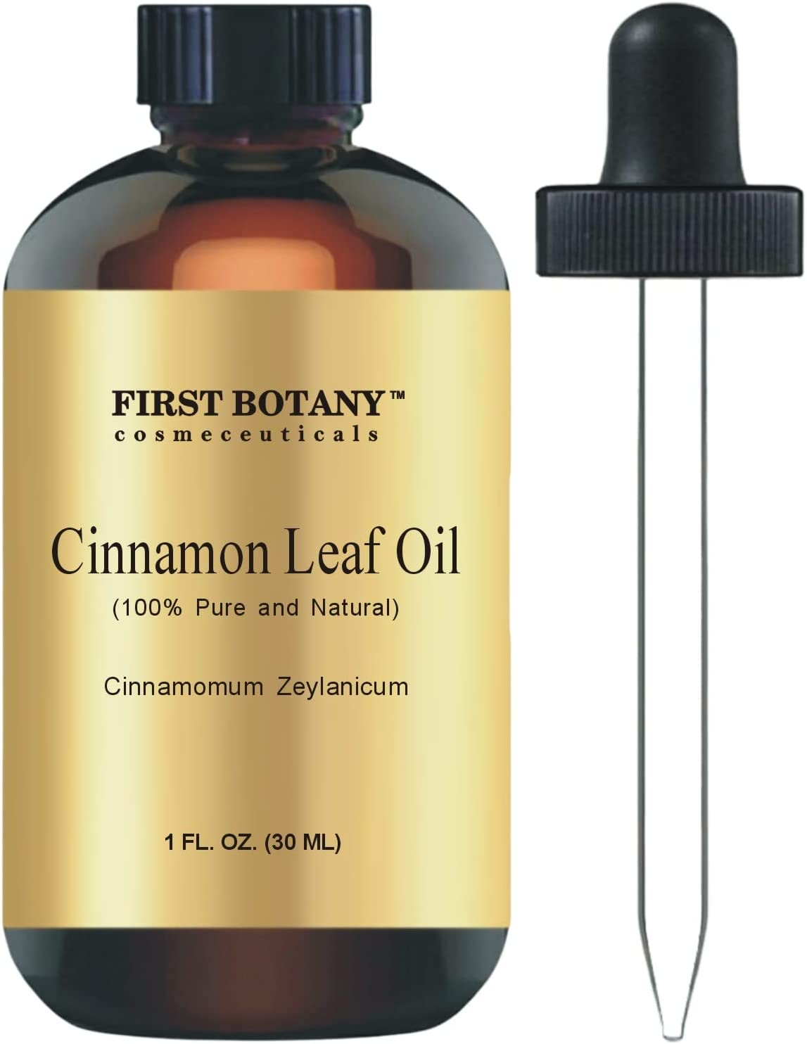First Botany 100% Pure Cinnamon Essential Oil - Premium Cinnamon Oil for Aromatherapy, Massage, Topical & Household Uses - 1 fl oz (cinnamon)