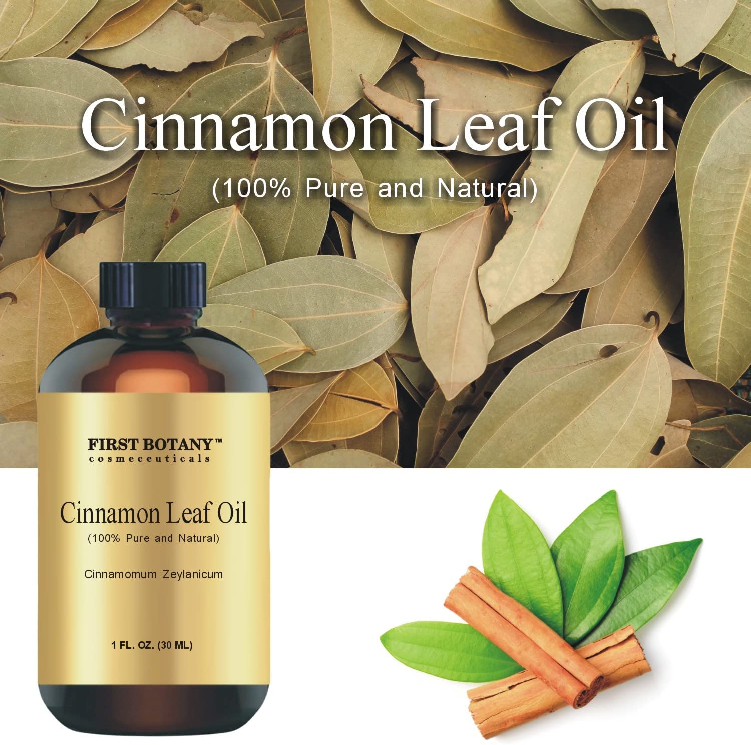 Florona Cinnamon Essential Oil 100% Pure & Natural - 4 fl oz